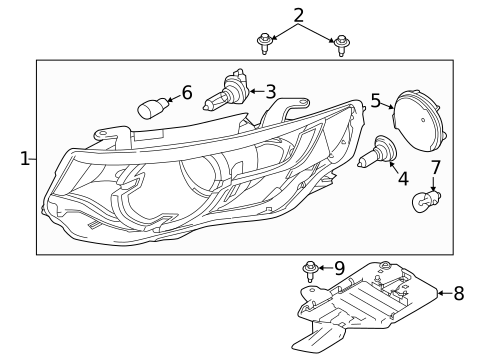 Headlamp Components for 2018 Land Rover Discovery Sport #1