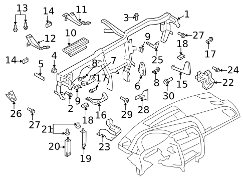 Instrument Panel Components for 2017 Audi A5 Quattro #0
