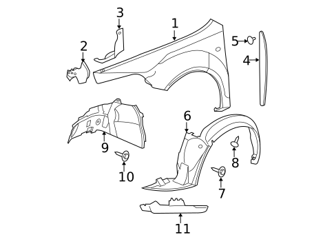 Fender & Components for 2024 Chevrolet Traverse Limited #2