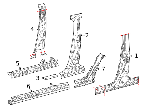 Center Pillar & Rocker for 2018 Toyota C-HR #0
