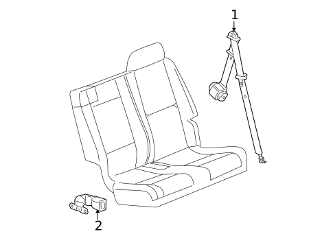 Rear Seat Belts for 2007 Chevrolet Suburban 1500 #3
