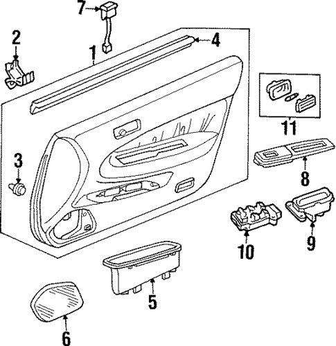 Front Door for 1997 Acura TL #3