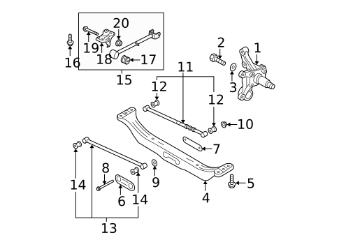 Rear Suspension for 2009 Kia Spectra5 #0