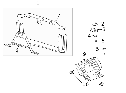 Radiator Support for 2000 Chevrolet Silverado 2500 #0