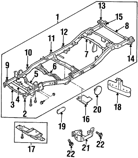 Frame & Components for 2002 Isuzu Rodeo #1