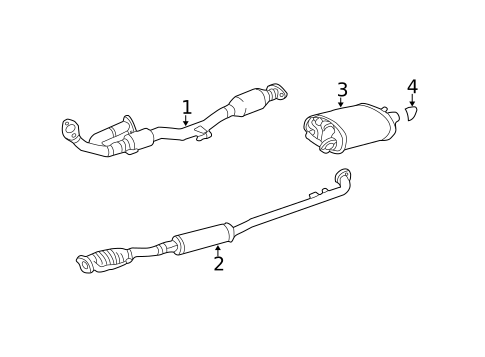 Exhaust Components for 2002 Toyota Camry #0