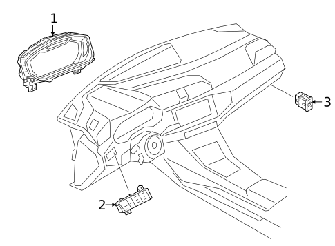 Cluster & Switches for 2025 Audi Q3 #0