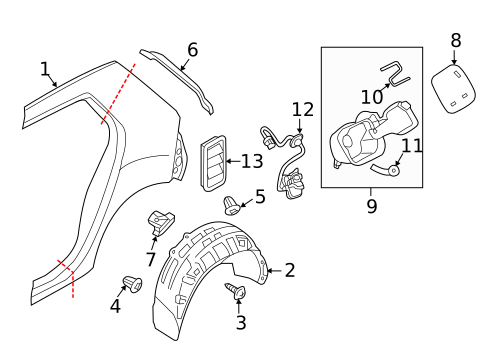 Quarter Panel & Components for 2019 Volkswagen GTI #0