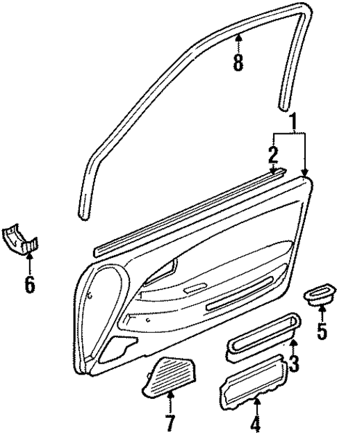 Interior Trim - Door for 1995 Honda Civic #0