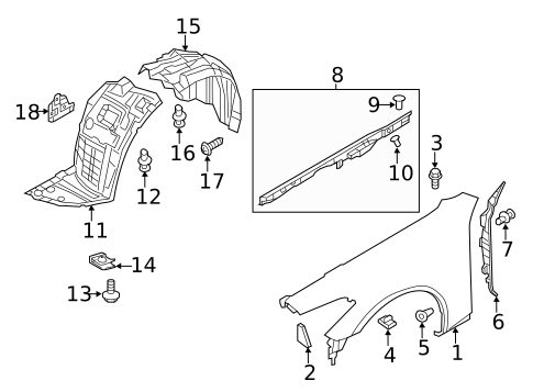Fender & Components for 2014 INFINITI Q70 #1