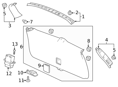 Liftgate for 2022 Honda Pilot #2