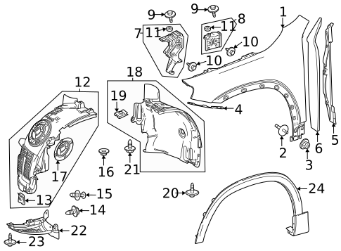 Fender & Components for 2021 Mercedes-Benz GLA35 AMG #0