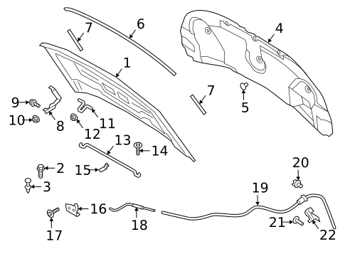 Hood & Components for 2022 Ford Explorer #0