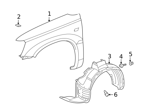 Fender & Components for 2002 Toyota Highlander #0