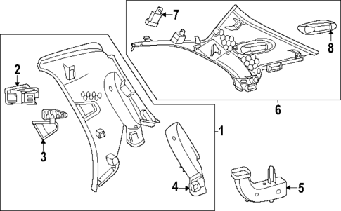 Interior Trim - Quarter Panels for 2023 Mercedes-Benz EQS 580 SUV #0