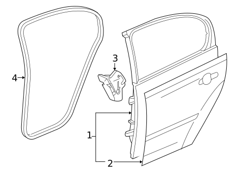 Door & Components for 2007 Chevrolet Cobalt #1