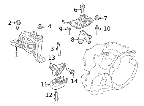Engine & Trans Mounting for 2017 Ford Focus #0