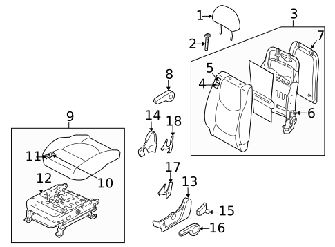Front Seat Components for 2013 Kia Soul #0