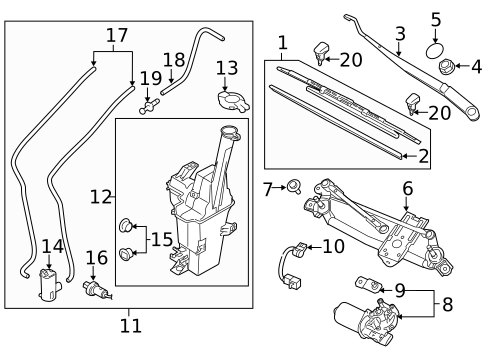 Wiper & Washer Components for 2009 Kia Rondo #3