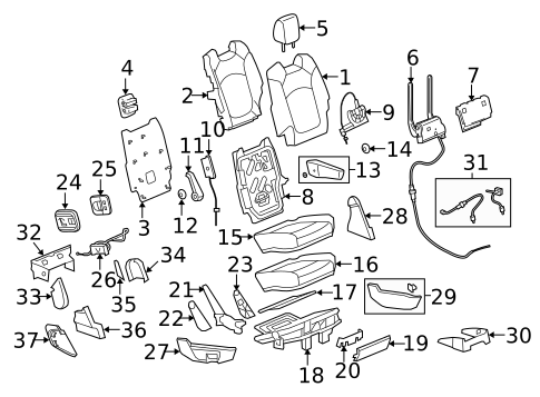 Second Row Seats for 2011 Chevrolet Traverse #1