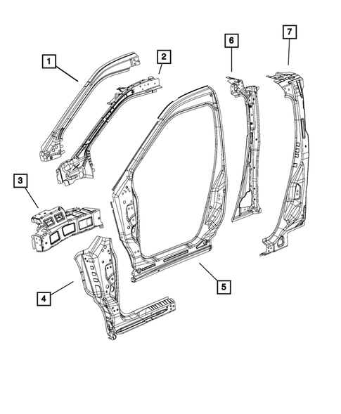 Aperture Panel and Pillar Supports for 2018 Ram ProMaster City #2