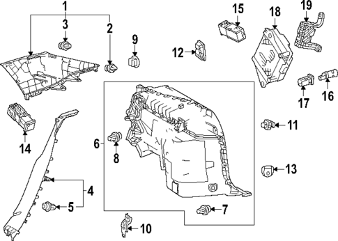 Interior Trim - Quarter Panels for 2024 Lexus RZ450e #0