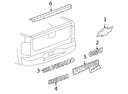 Exterior Trim - Pick UP Box for 2009 GMC Sierra 1500 #5