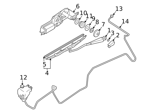 Wiper & Washer Components for 2004 Subaru Outback #1