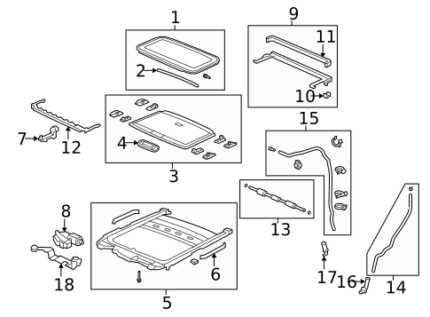 Sunroof for 2011 Honda Pilot #1