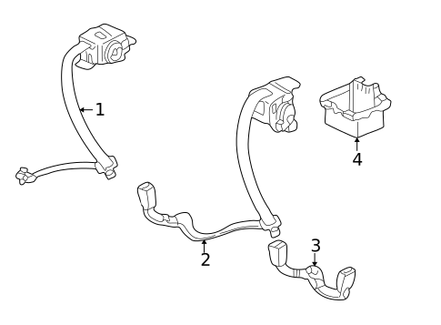 Rear Seat Belts for 2000 Honda Accord #2
