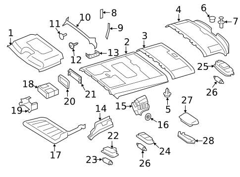 Interior Trim - Roof for 2016 Mercedes-Benz Sprinter 2500 #0