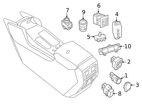 Center Console for 2017 Nissan Pathfinder #1