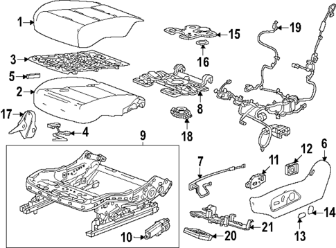 Driver Seat Components for 2025 GMC Terrain #0