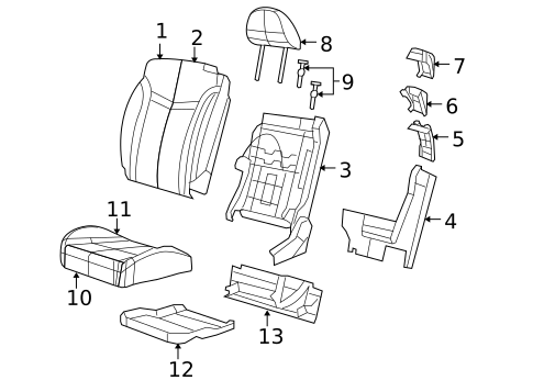 Front Seat Components for 2010 Chrysler Sebring #0
