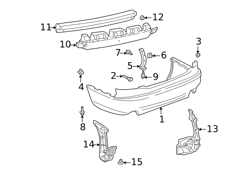 Bumper & Components - Rear for 2001 Lexus IS300 #0