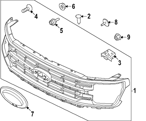 Grille & Components for 2024 Ford F-150 #4