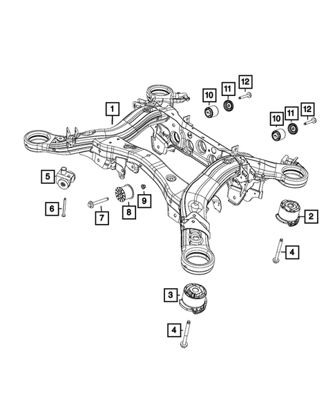 Rear Suspension and Cradle for 2021 Jeep Grand Cherokee #1