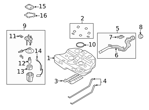 Fuel System Components for 2012 Hyundai Sonata #0