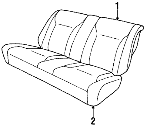 Rear Seat Components for 1998 Chrysler Sebring #0