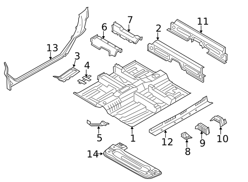 Floor & Rails for 2016 Mini Cooper Paceman #0