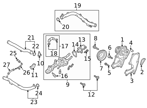 Water Pump for 2017 Genesis G90 #0