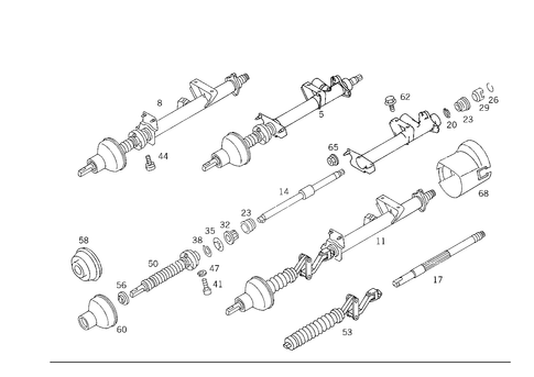 Steerg. Column Jacket Tube & Steerg. Shaft for 1997 Mercedes-Benz C230 #0