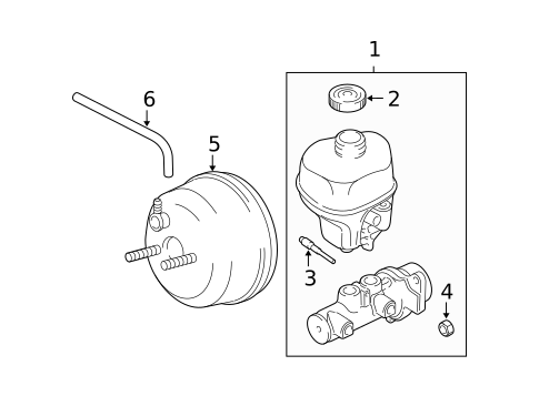 Master Cylinder - Components On Dash Panel for 2004 Dodge Ram 3500 #3
