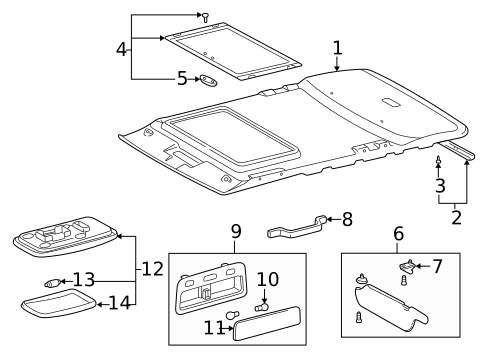 Interior Trim - Roof for 1998 Toyota RAV4 #3