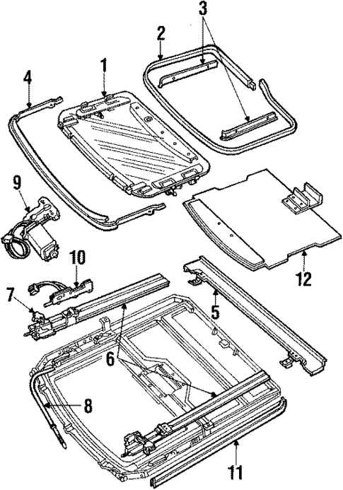 Glass & Hardware for 1987 Cadillac Cimarron #0