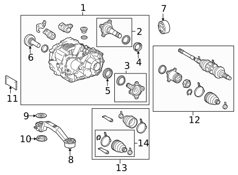Axle & Differential for 2016 Lexus RX450h #0