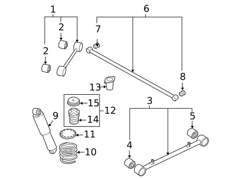 Rear Suspension for 2009 Kia Sorento #1