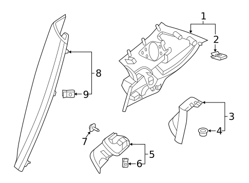 Interior Trim - Quarter Panels for 2019 Volvo XC40 #0