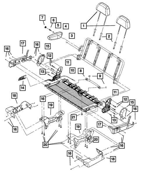 Adjusters, Covers, Shields and Risers for 2005 Chrysler Town & Country #6
