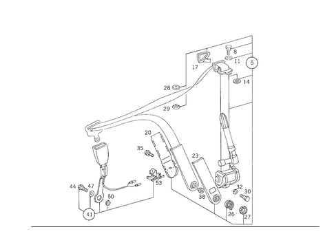 Front Seat Safety Belt for 1988 Mercedes-Benz 300CE #0